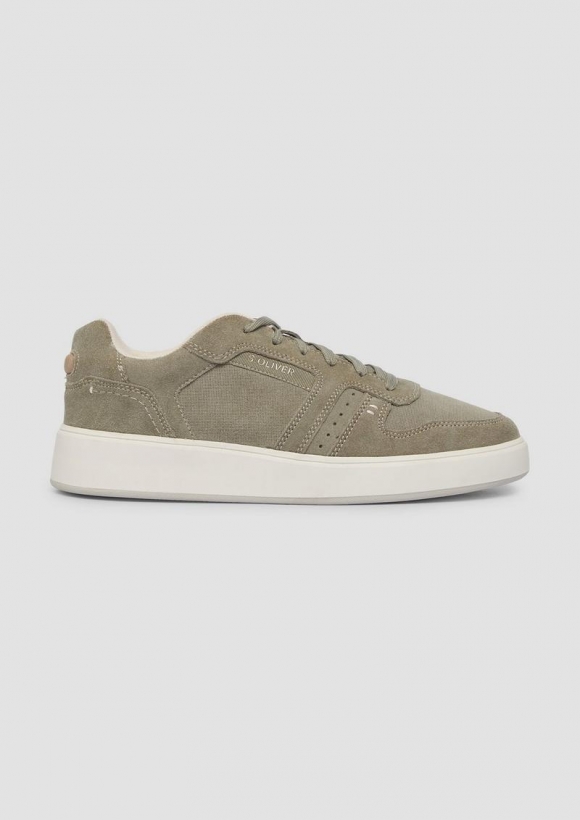 s.Oliver Sneaker im Materialmix - olivgrün