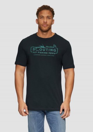 s.Oliver Baumwollshirt mit Frontprint - navy