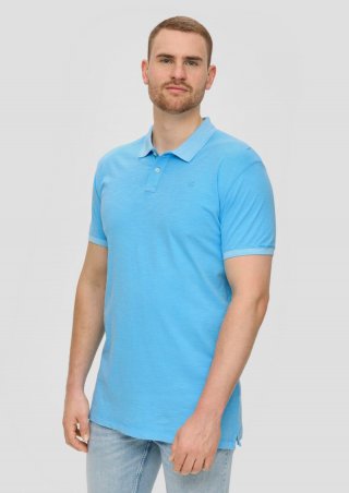 s.Oliver Poloshirt mit Logo-Detail - hellblau