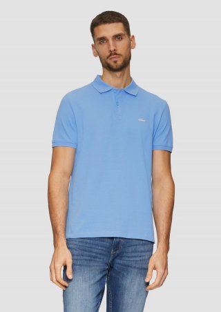 s.Oliver Poloshirt aus Baumwollpiqué - royalblau