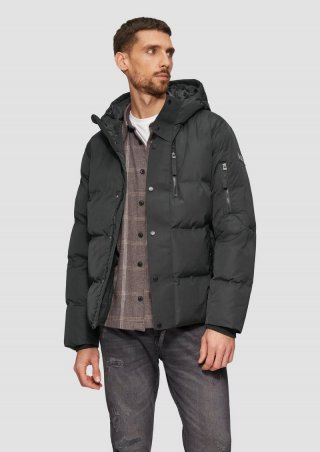 s.Oliver Wasserabweisende Pufferjacke mit Kapuze - schwarz