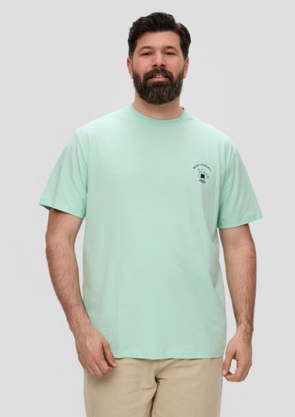 s.Oliver T-Shirt mit Grafik-Print - minze s.Oliver T-Shirt mit Grafik-Print - minze
