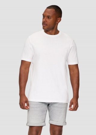 s.Oliver T-Shirt mit Rundhalsausschnitt - weiß
