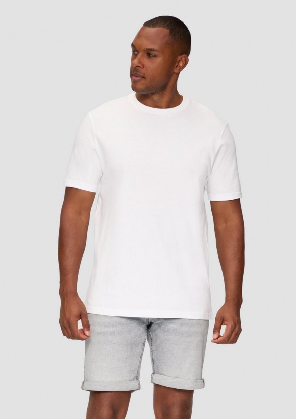 s.Oliver T-Shirt mit Rundhalsausschnitt - weiß