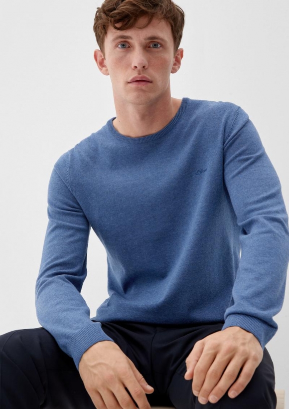 s.Oliver Pullover aus Feinstrick - dunkelblau