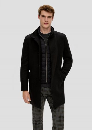 s.Oliver Mantel mit fixiertem Insert - schwarz
