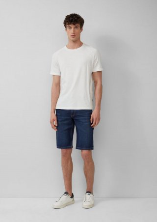 s.Oliver Jeans-Shorts / Regular Fit / Mid Rise / Straight Leg - dunkelblau