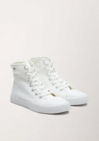 s.Oliver High Sneaker aus Canvas - weiß