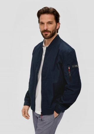 s.Oliver Bomberjacke mit aufgesetzten Taschen - navy