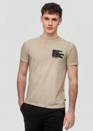 s.Oliver T-Shirt mit Frontprint - beige