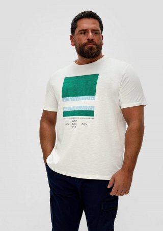 s.Oliver T-Shirt mit Frontprint - weiß
