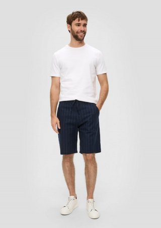 s.Oliver Bermuda aus Leinenmix - navy