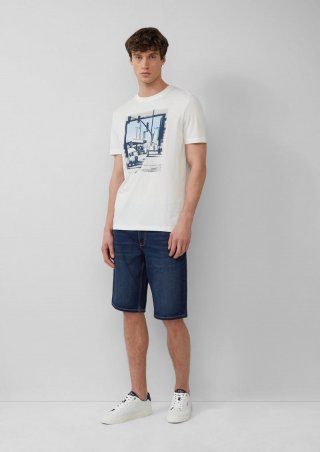 s.Oliver Jeans-Shorts / Regular Fit / Mid Rise - dunkelblau