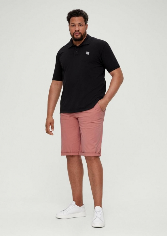 s.Oliver Relaxed: Bermuda aus Baumwollstretch - papaya