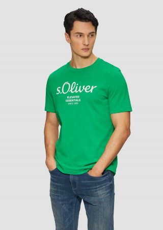 s.Oliver T-Shirt mit Logo-Print - grün