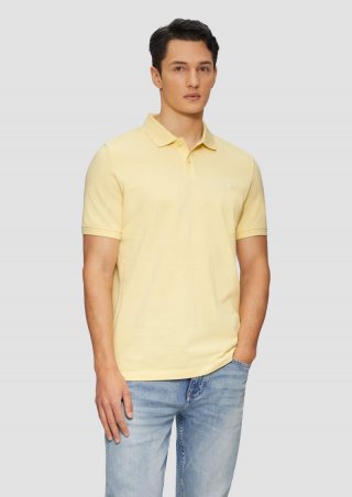 s.Oliver Poloshirt aus Baumwollpiqué - hellgelb