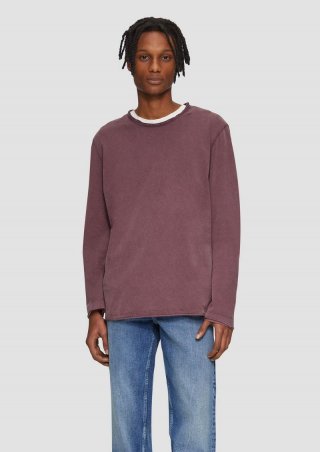 s.Oliver Longsleeve mit Acid Wash - lavendel