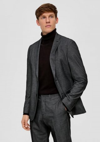 s.Oliver s.O PURE Sakko im Slim Fit - dunkelgrau