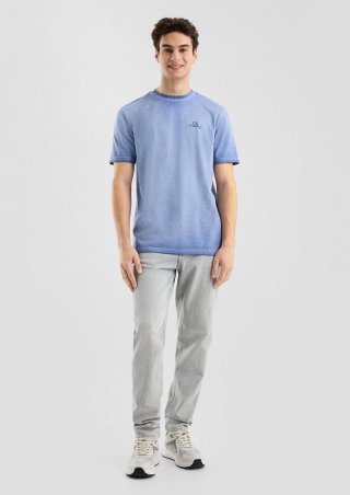 s.Oliver Gewaschenes Ringelshirt mit Rundhalsausschnitt - royalblau