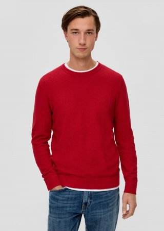 s.Oliver Pullover aus Baumwolle - mohnrot