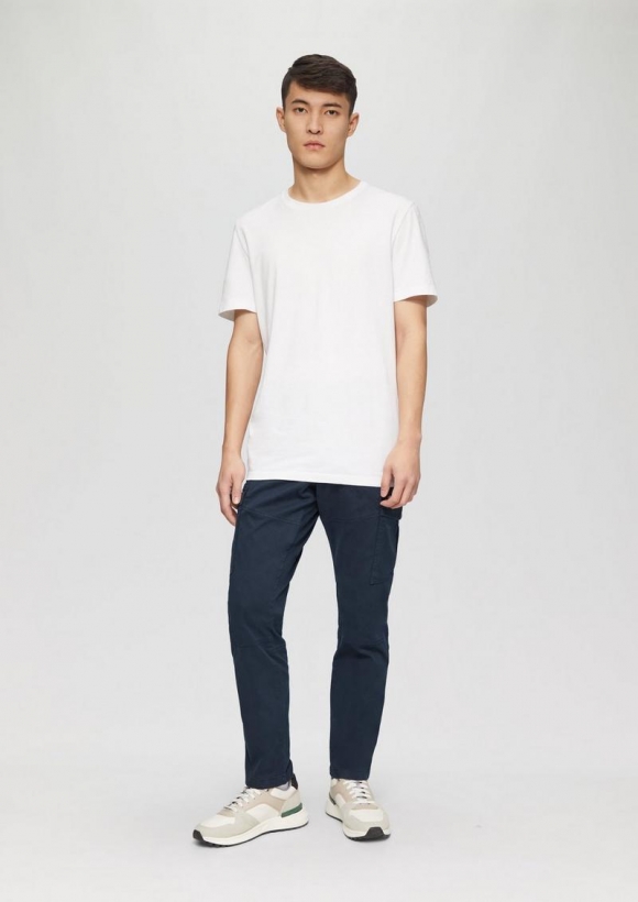 s.Oliver Cargohose aus Baumwollstretch im Regular Fit - navy