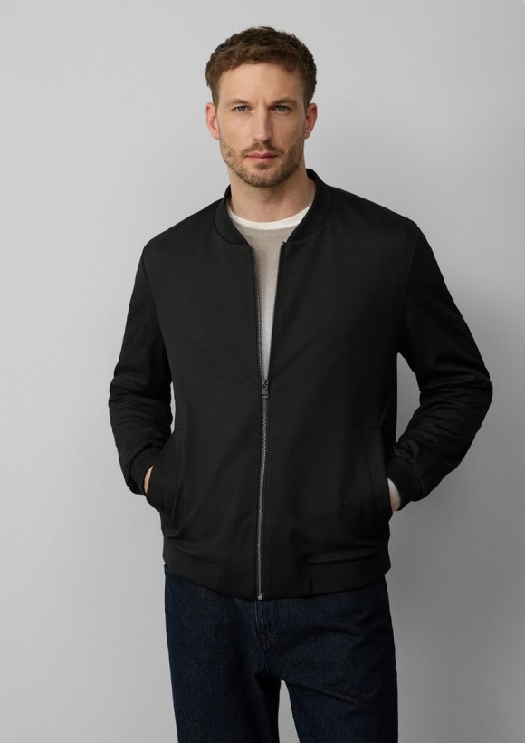 s.Oliver s.O JOGG: Bomberjacke aus Stretch-Jersey - schwarz