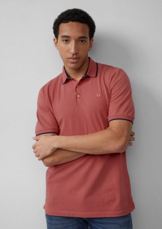 s.Oliver Sportives Piqué-Poloshirt mit Kontrast-Details - himbeere