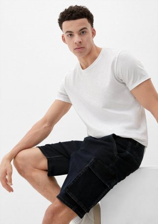 s.Oliver Loose Fit: Bermuda aus Denim - tiefblau