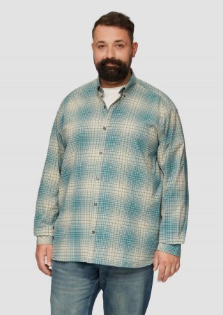 s.Oliver Hemd mit Button-Down-Kragen aus Baumwollstretch - helles beige