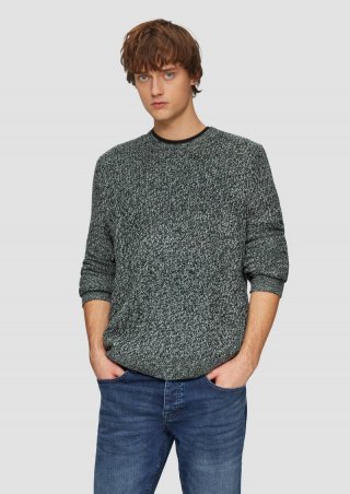 s.Oliver Strickpullover mit Rippstruktur - smaragd
