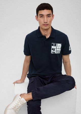 s.Oliver Poloshirt aus Baumwollstretch - navy