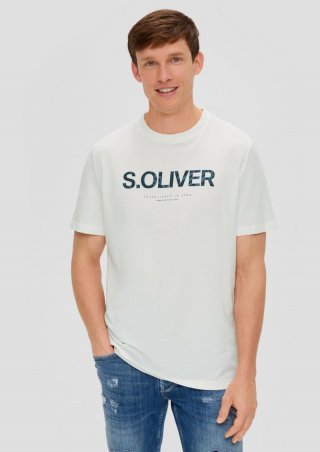 s.Oliver T-Shirt mit Frontprint - weiß
