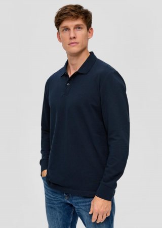 s.Oliver Poloshirt mit Logo-Detail - navy