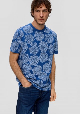s.Oliver T-Shirt mit Rundhalsausschnitt - ozeanblau