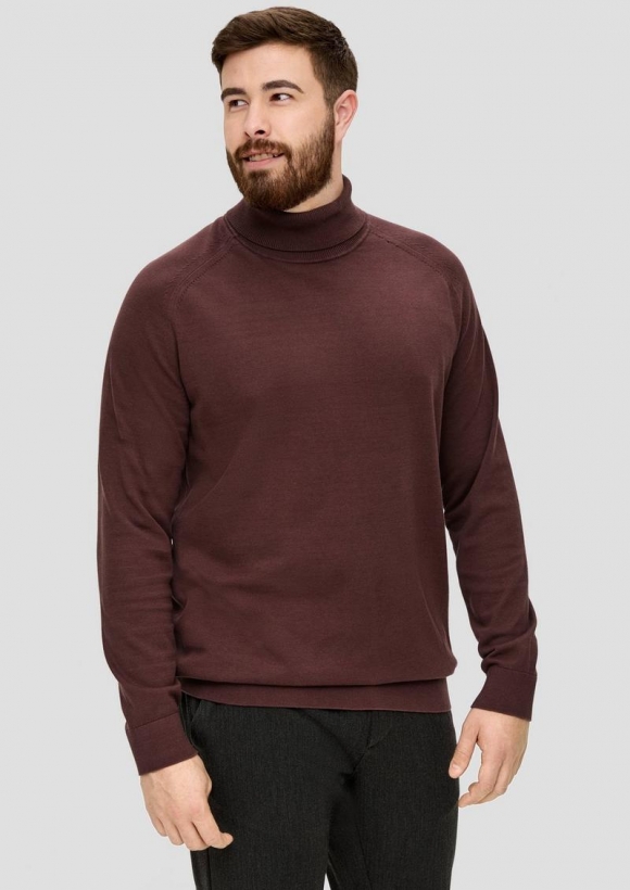 s.Oliver Rollkragenpullover aus Baumwolle - lila