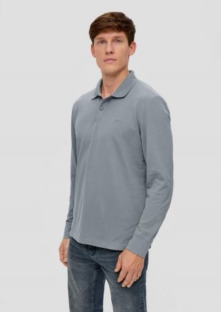 s.Oliver Poloshirt mit Logo-Detail - schiefergrau
