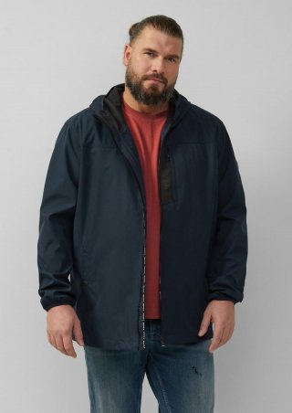 s.Oliver Sportive Jacke mit Kapuze und Logo-Details - navy