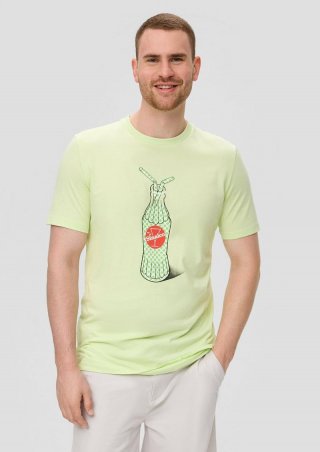s.Oliver T-Shirt aus Baumwoll-Jersey mit Sinalco®-Print - limettengrün