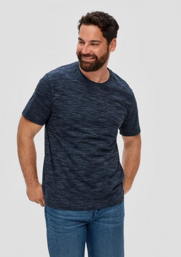 s.Oliver T-Shirt aus Baumwollmix - navy