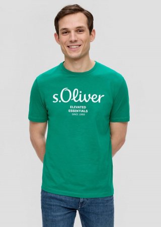 s.Oliver T-Shirt mit Logo-Print - smaragd