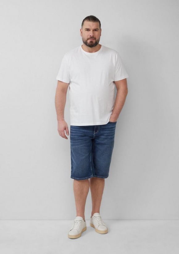 s.Oliver Jeans-Shorts / Regular Fit / Mid Rise / Straight Leg - blau