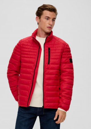 s.Oliver Steppjacke mit Label-Patch - chilirot