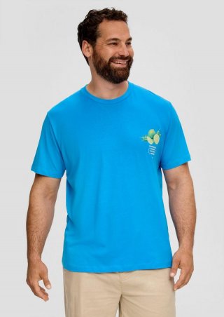 s.Oliver Jerseyshirt mit Artwork - türkisblau