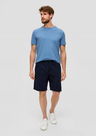 s.Oliver Chino-Shorts im Relaxed Fit mit Elastikbund - navy