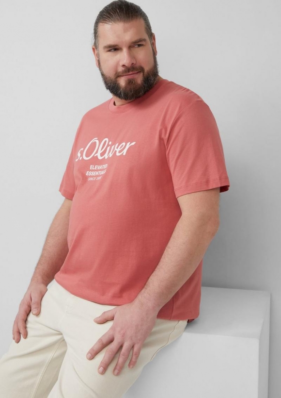 s.Oliver T-Shirt mit Logo-Print - himbeere