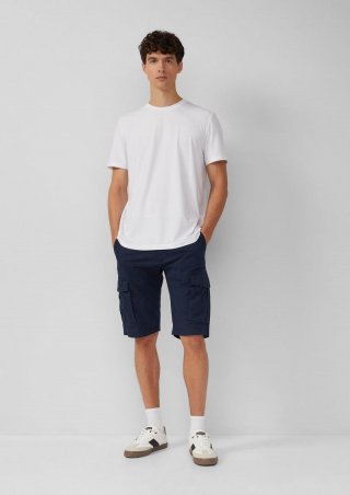 s.Oliver File: Baumwoll-Bermuda im Relaxed Fit mit Cargotaschen - navy