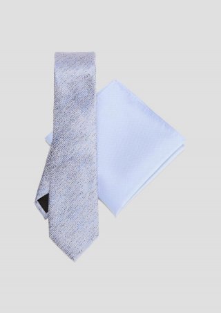 s.Oliver Accessoires-Box mit Krawatte und Tuch - himmelblau