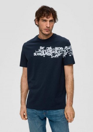 s.Oliver T-Shirt mit Rundhalsausschnitt - navy