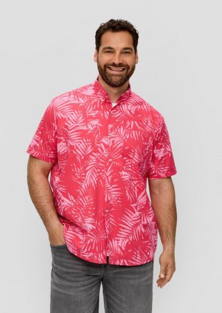 s.Oliver Kurzarmhemd im Slim-Fit - himbeere