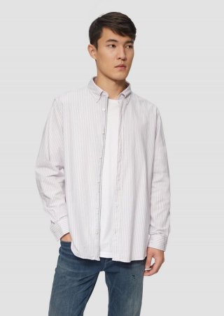 s.Oliver Regular Fit: Gestreiftes Oxford-Hemd - lavendel
